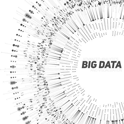 Big data circular grayscale visualization. Futuristic infographic. Information aesthetic design. Visual data complexity. Complex data threads graphic visualization. Social network. Abstract data graph